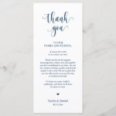 Hochzeitsplattform Vielen Dank, Navy Blue Card Programm (Vorderseite)