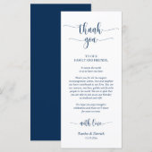Hochzeitsplattform Vielen Dank, Navy Blue Card Programm (Vorne/Hinten)