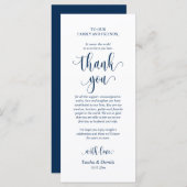 Hochzeitsplattform Vielen Dank, Navy Blue Card Programm (Vorne/Hinten)