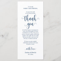 Hochzeitsplattform Vielen Dank, Navy Blue Card
