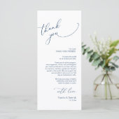 Hochzeitsplattform Vielen Dank, Navy Blue Card Programm (Stehend Vorderseite)