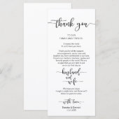 Hochzeitsplattform Vielen Dank, schwarze Skriptkar Programm (Vorne/Hinten)