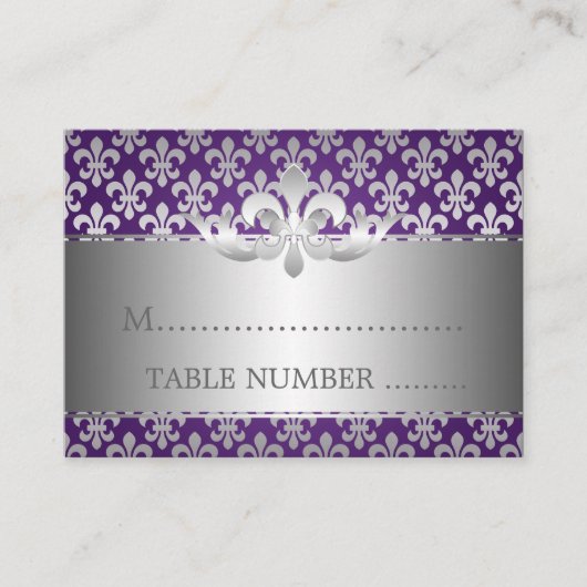 Hochzeitsplattformen Lilie Lila Platzkarte (Vorderseite)