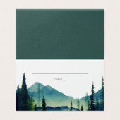 Hochzeitsplatz am Seeufer Visitenkarten (Außenseite Aufgefaltet)