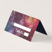 Hochzeitsplatz Escort Card Tischnummer Galaxy Star (Vorderseite)
