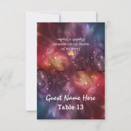 Hochzeitsplatz Escort Card Tischnummer Galaxy Star