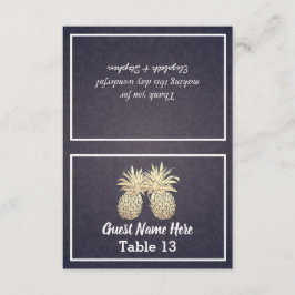 Hochzeitsplatz Escort Tischnummer Gold Ananas