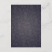 Hochzeitsplatz Escort Tischnummer Gold Ananas (Rückseite)