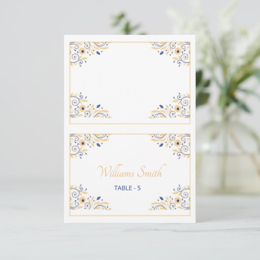 Hochzeitsplatz-Karten-Vorlage (Stehend Vorderseite)