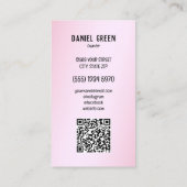 Hochzeitsplatz QR Foto Visitenkarte (Rückseite)