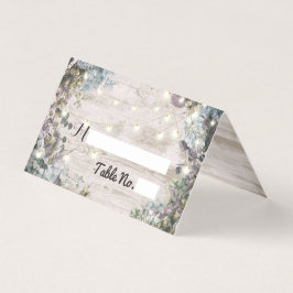 Hochzeitsplatz Tischnummer Chic florale Holzleucht