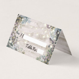 Hochzeitsplatz Tischnummer Chic florale Holzleucht