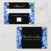 Hochzeitsplätze fesseln Lichter Saphir Blau Platzkarte (Vorne/Hinten)