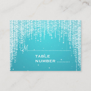 Hochzeitsplätze Nachtleben Blau Platzkarte