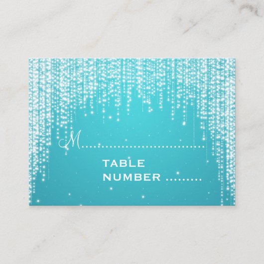 Hochzeitsplätze Nachtleben Blau Platzkarte (Vorderseite)