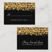 Hochzeitsplätze Party Glitzern Gold Platzkarte (Vorne/Hinten)