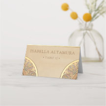 Hochzeitsplatzkarten | Gold Nouveau Deko