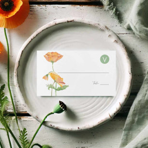 Hochzeitsplatzkarten Mahlzeitenwahl Floral Aquarel Platzkarte