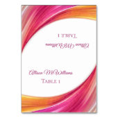 Hochzeitsplatzkarten- Tischnummer (Vorderseite)