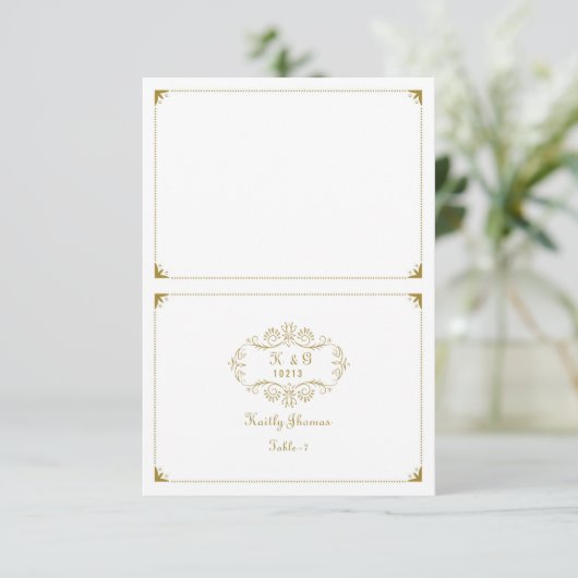 Hochzeitsplatzkarten-Vorlage (Stehend Vorderseite)