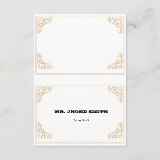 Hochzeitsplatzkarten-Vorlage (Vorderseite)