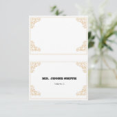 Hochzeitsplatzkarten-Vorlage (Stehend Vorderseite)
