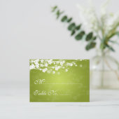 Hochzeitsplecards Cherry Blossom Lime Green Platzkarte (Stehend Vorderseite)