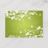 Hochzeitsplecards Cherry Blossom Lime Green Platzkarte (Rückseite)