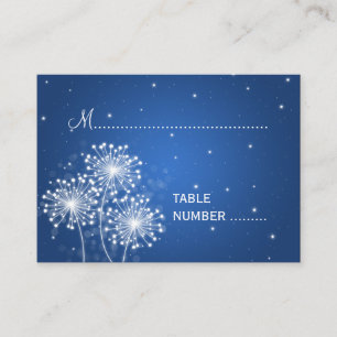 Hochzeitsplecards Sommer Sparkle Sapphire Blau Platzkarte