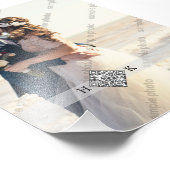 Hochzeitsportrait | Monogram QR Code Fotodruck (Ecke)