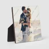 Hochzeitsportrait | Monogram QR Code Fotoplatte (Vorderseite)