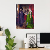Hochzeitsportrait von Jan Van Eyck - Poster (Heimbüro)