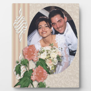 Hochzeitsporträt-Fotoplakette Hibiskus Fotoplatte