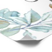 Hochzeitsposter für Wasserfarben-Foto Poster (Ecke)