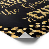 Hochzeitsposter Schwarzes Gold - Sparklers Poster (Ecke)