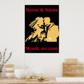 Hochzeitsposter, Text bearbeiten Poster (Küche)