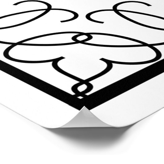 Hochzeitsposter "Wählen Sie einen Sitzplatz" Schwa Poster (Ecke)