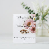 Hochzeitspostkarte Einladung (Stehend Vorderseite)
