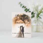 Hochzeitspostkarte Einladung (Stehend Vorderseite)