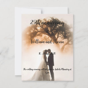 Hochzeitspostkarte Einladung