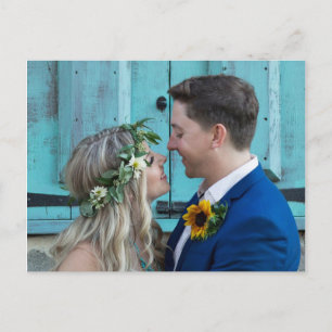 Hochzeitspostkarte mit 2 Fotos Postkarte
