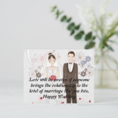 Hochzeitspostkarte Postkarte (Stehend Vorderseite)