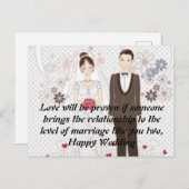 Hochzeitspostkarte Postkarte (Vorne/Hinten)