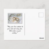 Hochzeitspostkarte Postkarte (Rückseite)