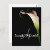 Hochzeitspostkarten Calla Lily A Monogramme Postkarte (Vorne/Hinten)