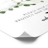 HochzeitsPPE maskiert soziale Wasserfarbe Poster (Ecke)