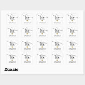 Hochzeitspread-Liebe nicht Germs Gold Herzfavors H Quadratischer Aufkleber (Blatt)