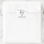 Hochzeitspread-Liebe nicht Germs Gold Herzfavors H Quadratischer Aufkleber (Tasche)