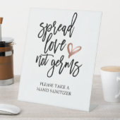 Hochzeitspread-Liebe nicht Germs Sanitizer Sockelschild (In Situ)