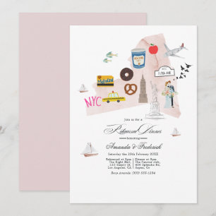 Hochzeitsprobe-Dinner-Einladung für eine Destinati Einladung